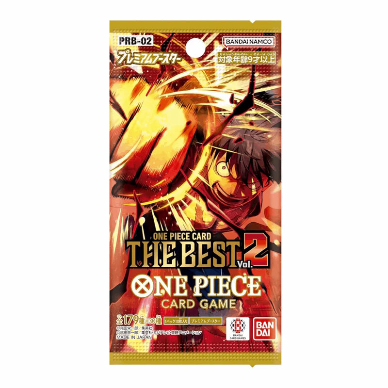 One Piece Card Game The Best Vol.2 PRB-02 Booster Pack, japanisches Booster-Display mit verschiedenen Spielkarten, von cardclash-de