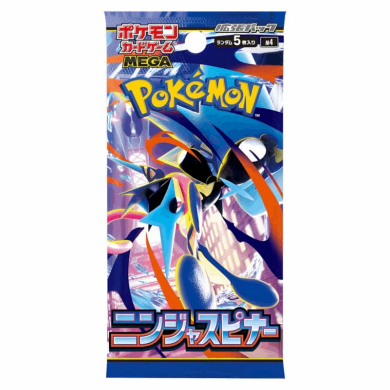 Pokémon Ninja Spinner 30er Display, japanisches Pokémon-Spielfiguren-Display mit bunten Ninja-Spinnern, von cardclash-de