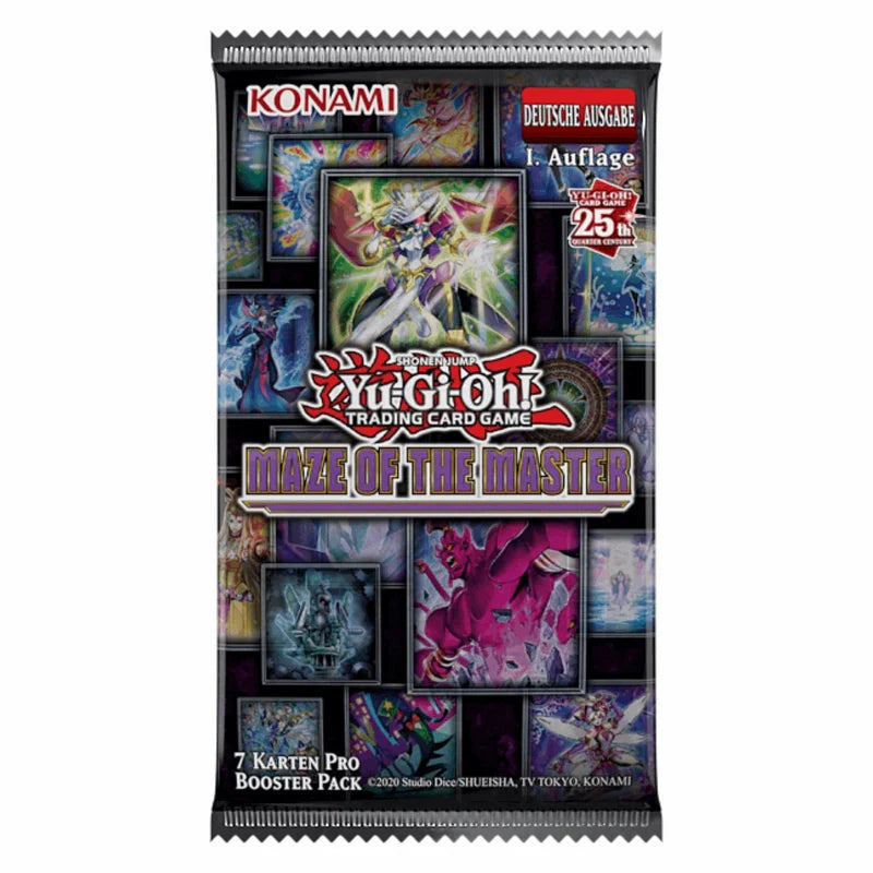 Yu-Gi-Oh! Maze of the Master Booster Pack - DE, Kartenspiel-Boosterset von cardclash-de, zeigt das Booster-Design und Kartenrückseite