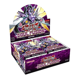 YuGiOh! Soul Fusion Booster Display 1st Edition von cardclash-de, Sammelkarten-Display mit YuGiOh! Karten.