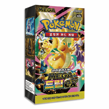 Pokémon Mega Dream ex Booster Display auf Koreanisch, Kartenspiel mit Pokémon-Karten von cardclash-de, Vorderseite sichtbar