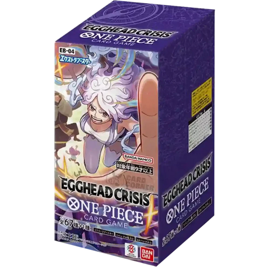 One Piece Karten Booster Display EB04 Egghead Crisis, japanische Ausgabe, Pokémon-Design, packungsinhalt sichtbar